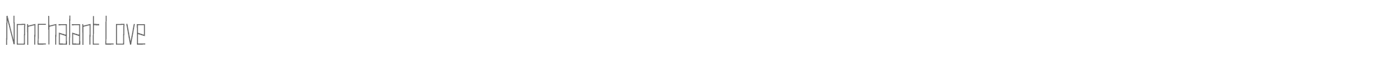 Sample characters Nonchalant Love Font